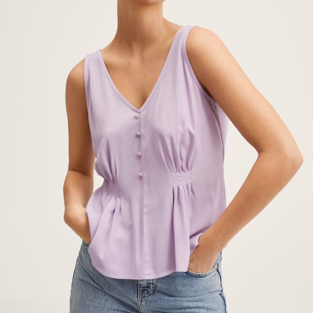 Mango NWT Lilac Sleeveless Top